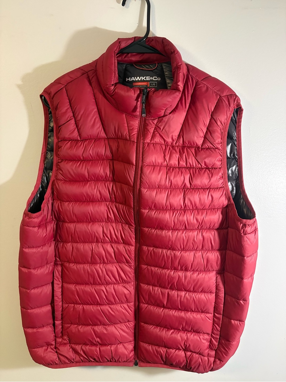 Hawke & Co Red Quilted Performance Puffer Vest